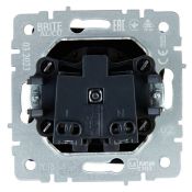 Штепсельная розетка встраиваемая IEK BRITE 10А BR-R10-10-K02 РС10-1-0-БрЧ без з/к и шторками черный