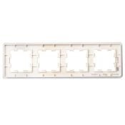 Рамка стеклянная 4 поста IEK BRITE BR-M42-G-41-K97 РУ-4-2-Бр дымчатый RE