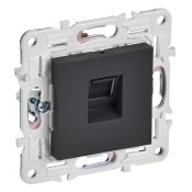 Розетка встраиваемая компьютерная IEK SKANDY SK-K10-1-K53 SK-K01G RJ45 кат.5E графит