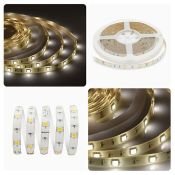 Светодиодная лента  Белый теплый 5050 12V  7.2W/m 30Led/метр герм (силикон) 00-40 Стандарт IP65