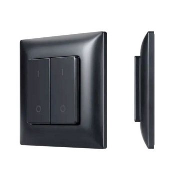 Панель накладная 050446 SMART-RF-801-22-2G-DIM-SUF Black (3V, 2 зоны,  2.4G)