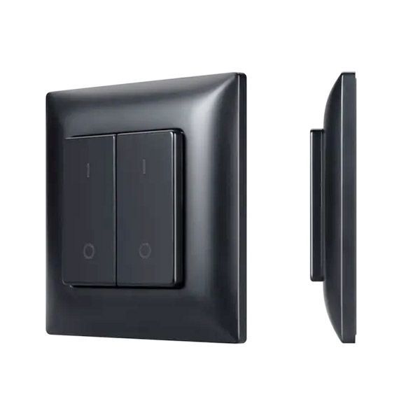 Панель накладная 050446 SMART-RF-801-22-2G-DIM-SUF Black (3V, 2 зоны,  2.4G)