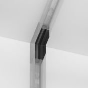 Коннектор угловой внутренний накладной Gravity TRX010ICL-21B чёрный