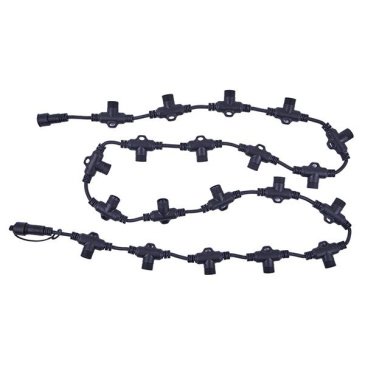 Провод-шина для гирлянд UL-00013217 UCX-F90 T20-2M-BK черный 2м, 20 Т-коннекторов, шаг 10см,статика-мерцание IP67