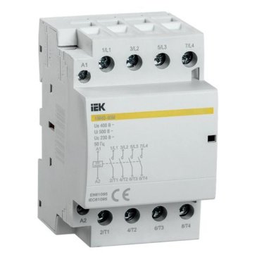 Контактор 40А 220V КМ40-40М контакт 4NO, размер 3 модуля AC/DC KARAT IEK