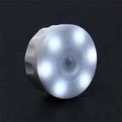 Круглый светильник   4W Белый мебельный 6500K 6led накладной белый на батарейках