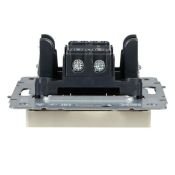 Выключатель встраиваемый одноклавишный проходной IEK BRITE BR-V12-0-10-K10 ВС10-1-6-БрКр бежевый