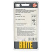 Рамка стеклянная 2 поста IEK BRITE BR-M22-G-41-K02 РУ-2-2-Бр черный RE