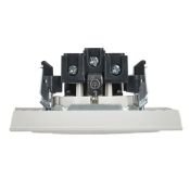 УДАЛЕНО Штепсельная розетка встраиваемая IEK BRITE 16А BR-R14-16-K01-F РСР14-1-0-БрБ с з/к и шторками в сборе белый Уценка!!!