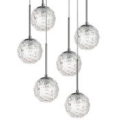 Подвесной светильник без лампы Lightstar 815260 BARI 6х40W G9 шар хром/прозрачный