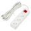 удлинитель без заземления и выключателем Uniel UL-00009995 S-CU3-3B WHITE 3м Ultra