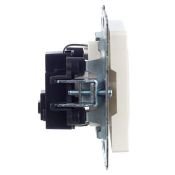 Штепсельная розетка встраиваемая IEK BRITE 16А BR-R14-16-K36 РС14-1-0-БрЖ с з/к и шторками жемчуг