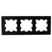 Рамка стеклянная 3 поста IEK BRITE BR-M32-G-31-K02 РУ-3-2-Бр черный матовый
