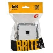 Розетка встраиваемая компьютерная IEK BRITE BR-K10-1-K91 РК10-БрАБ RJ45 кат.5E арктический белый