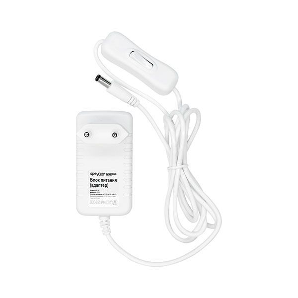 сетевой адаптер (AC-DC)  24V  0.5A 12W 03-151 Apeyron белый корпус с выключателем IP44
