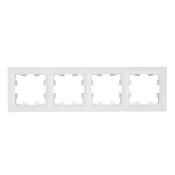 Рамка пластик 4 поста IEK BRITE BR-M42-K01 РУ-4-БрБ белый