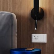 Выключатель встраиваемый VOLTUM S70 трехклавишный 10А белый матовый