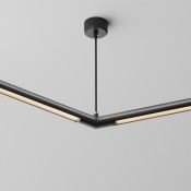Угловой коннектор 120° для системы Shelf с вводом питания CA018LWC-P-B чёрный