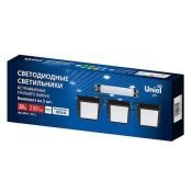 светильник  20W Белый дневной Грильято UL-00012836 ULP-1010-20W-4000K IP54 GRILYATO OPAL BLACK KIT03 квадратный черный (3шт)