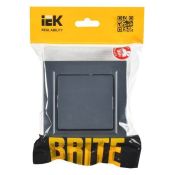 Выключатель встраиваемый одноклавишный IEK BRITE BR-V10-0-10-K35-F ВСР10-1-0-БрМ в сборе маренго