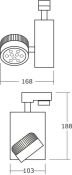 Трековый светильник однофазный светильник   9W Белый  TSF 9-10-C-01 220V на шинопровод Уценка!!!