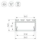 алюминиевый профиль KLUS PLS-LOCK-H15-2000 ANOD 027737