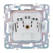 Штепсельная розетка встраиваемая IEK SKANDY 16А SK-R11-16-K23 SK-R05S с з/к без з/ш серебряный