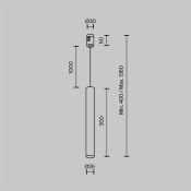 Трековый подвесной светильник 5W Белый теплый TR155-1-5W3K-PT Фокус / Focus Led Flarity IP20 платина