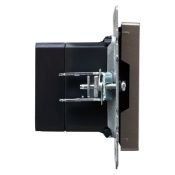 Розетка встраиваемая USB IEK BRITE A+C 18Вт BR-U22-018-K46 РЮ11-1-БрС сталь
