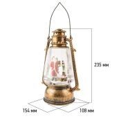 фигурка  светодиодная 5W Белый теплый &quot;Санта Клаус&quot;, 501-066, 2Led, 4хААA, с эффектом снегопада, IP20