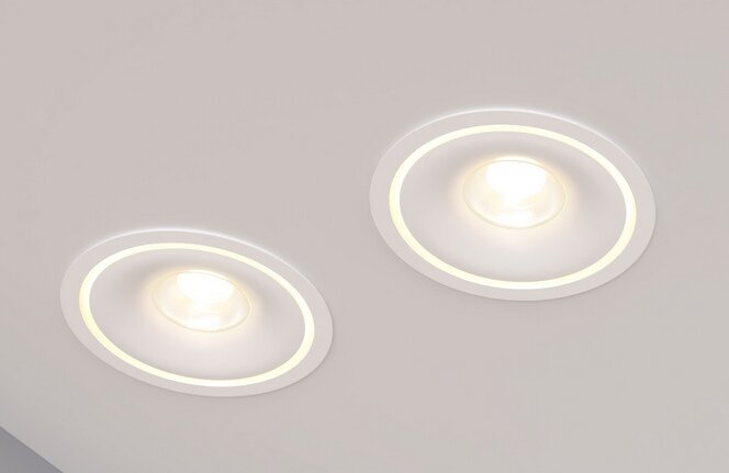 svetilnik 12w belyj teplyj orbita white 220v ip44 dimmiruemyj kruglyj vstraivaemyj belyj