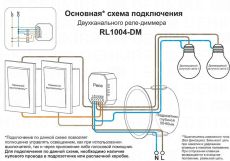 Реле-диммер DENKIRS RL1004-DM/1 2х100W двухканальное Wi-Fi