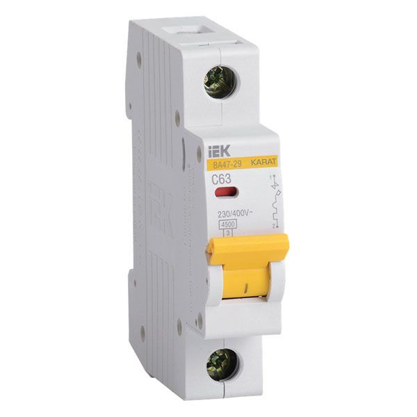 Автоматический выключатель 1-пол.  63А ВА47-29 C 4,5кА MVA20-1-063-C KARAT IEK