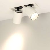 Встраиваемый светильник  20W Белый теплый 031362 LTD-PULL-S110x210-2x10W 3000K 24deg  220V IP20 двойной поворотно-выдвижной  цилиндр белый