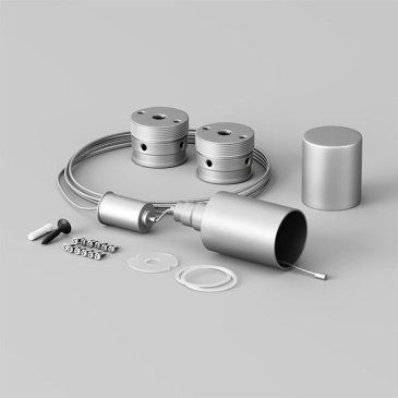 Держатель для гибкого неона Maytoni NEMO 201148 для вертикального подвесного монтажа неона 360° D18 серебро