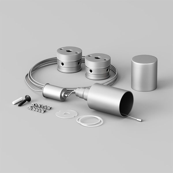 Держатель для гибкого неона Maytoni NEMO 201148 для вертикального подвесного монтажа неона 360° D18 серебро