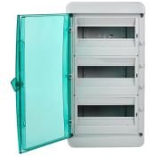 Корпус пластиковый TF5-KP72-N-36-65-K03-K06 КМПн-36 IP65 зеленая прозрачная дверь TEKFOR IEK