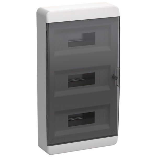 Корпус пластиковый TF5-KP12-N-36-41-K01-K03 ЩРН-П-36 IP41 черная прозрачная дверь TEKFOR IEK