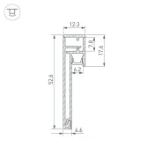 алюминиевый профиль PLINTUS-H54B-2000 BLACK 046140