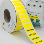 Наклейка прямоугольная NPP-25х09 Y для принтера RT200, RT230, желтый, 3000 шт. в упаковке