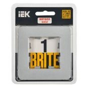Рамка металлическая 1 пост IEK BRITE BR-M12-M-01-K47 РУ-1-1-Бр алюминий RE