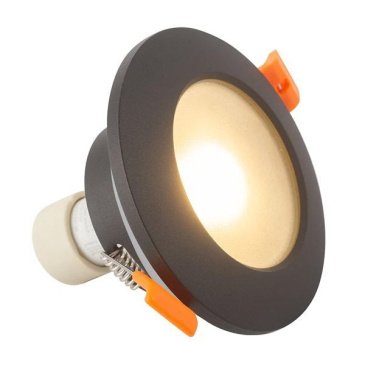 Встраиваемый светильник без лампы DENKIRS FACET DK3016-BK GU10 черный круглый IP65