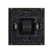 Розетка встраиваемая HDMI IEK FORTE&PIANO FP540 сталь FP-H10-K46
