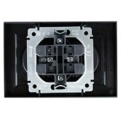 Штепсельная розетка встраиваемая двойная IEK BRITE 10А BR-R23-10-K35-F РСш12-2-БрМ без з/к с з/ш в сборе маренго