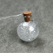 гирлянда НИТЬ Белый с насадками «Шарики» серебристая нить, 15 LED, батарейки ААх2 1,6м IP20