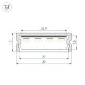 алюминиевый профиль ARH-LINE-3010-2000 ANODD 061543