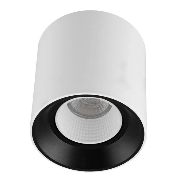 Накладной светильник DENKIRS без лампы RODVIG DK3090-WB+WH GU5.3 цилиндр белый/черный