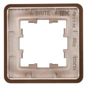 Рамка металлическая 1 пост IEK BRITE BR-M12-M-21-K30 РУ-1-1-Бр коричневая RE AL