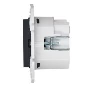 Штепсельная розетка встраиваемая IEK SKANDY 16А SK-R14-16-U14-018-K53 SK-R17G с з/к и шторками с USB A+C 18Вт графит
