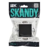 Выключатель встраиваемый одноклавишный IEK SKANDY SK-V10-0-10-K02 SK-V01Bl черный
